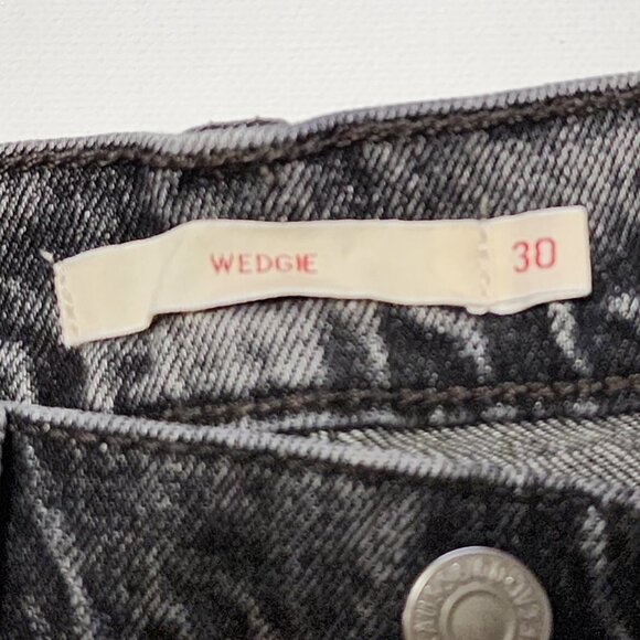 Levi's Gray Wash Stretch Denim Button Fly Wedgie Ankle Jeans - Picture 8 of 10